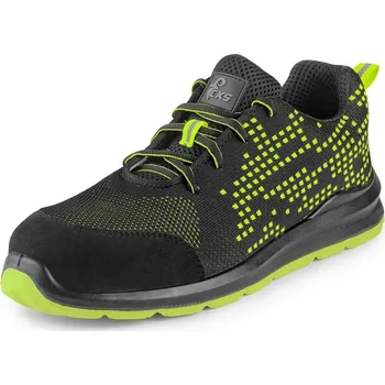 Pracovní obuv CXS TEXLINE Obuv polobotka ISLAND RAB S1, s ocel.šp., černo-zelená Velikost: 46