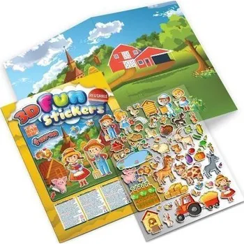 plyšák Veselá farma s 3D samolepkami