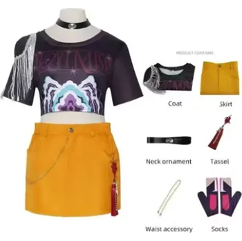 Karnevalový kostým KPop Demon Hunters (Lovkyně démonů) Dívčí / dámský cosplay kostým KPop Demon Hunters (Huntrix) - Mira Varianta: kostým s doplňky, Velikost: Dětská 110