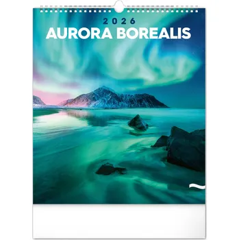 Kalendář NOTIQUE - nástěnný kalendář Polární záře 2026, 30 × 34 cm