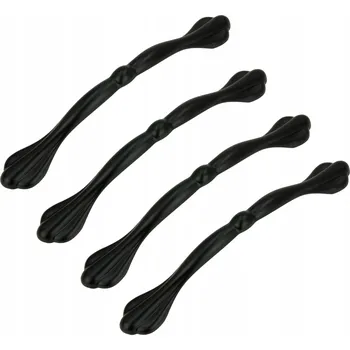 Nábytkové kování 4 x Nábytková úchytka černá 128 mm kovová úchytka pro kuchyňský nábytek