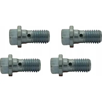 Brzdová hadice 4x Dutý šroub - přepadový - banjo - pro oka M10x1,5 - pozink; SR-15