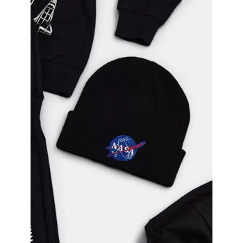 Čepice Sinsay - Čepice beanie NASA - černá - 396GG-99X - 396GG-99X-ONE