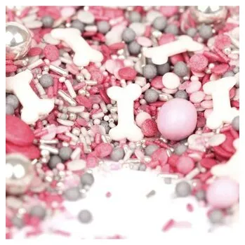 Jedlá dekorace na dort Cukrové zdobení 90g Konfety a kostičky - Super Streusel