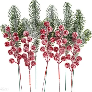 Vánoce DP Craft Dekorační větvičky s námrazou 26cm 10ks