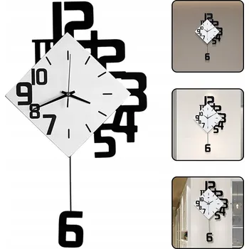 IP kamera ZEGAR ŚCIENNY CICHY NOWOCZESNY MINIMALISTICKÉ 34x63CM do LOŽNICE a KANCELÁŘE