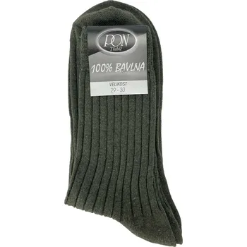 Dámské ponožky Ponožky PON 100% bavlna zelené - 50 - 51 (35-36)