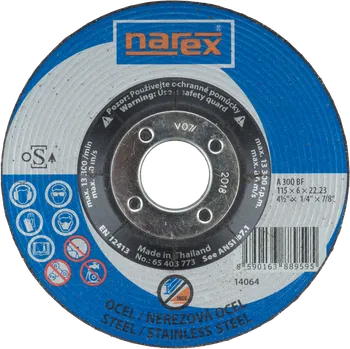 Brusný kotouč 115×6×22.2 A30 BF - Brusný kotouč na ocel vypouklý