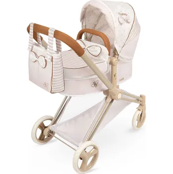Kočárek pro panenku DeCuevas Verona Skládací kočárek pro panenky 3 v 1 s taškou béžová