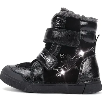 Dívčí zimní obuv Dětské svítící zimní boty DD Step W068-52745 Black 26, Vnitřní délka boty: 16,4 cm