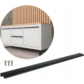 Nábytková úchytka s okrajem LYON černá, 512 mm