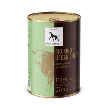 Krmivo pro psa LILA LOVES IT Konzerva pro psy bio hovězí maso se špaldovými vločkami Hmotnost: 400 g