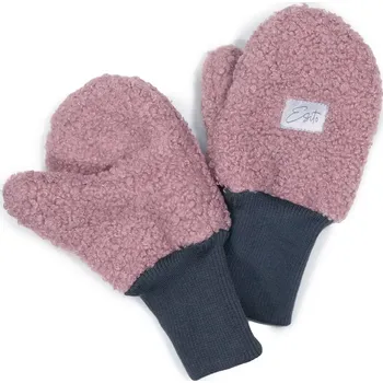 Rukavice ESITO | Zimní palcové rukavice Teddy fleece double Cyclamen pink - růžová / 2 - 3 roky