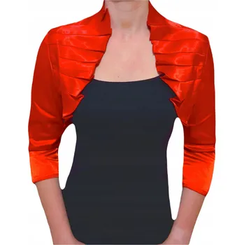 Bolerko Saténové bolerko červené s 3/4 rukávem - JADWIGA 36