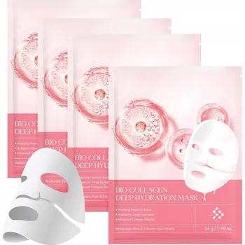 Pleťová maska Hydratační textilní maska Kolagenová Bio Collagen Mask Korejská 4 kusy