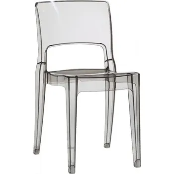 Jídelní židle Scab | Celoplastová židle ISY - transparentní kouřová