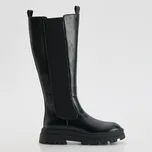 Reserved - Kozačky nad kolena s elastickým svrškem - černý - 709FE-99X - 709FE-99X-36