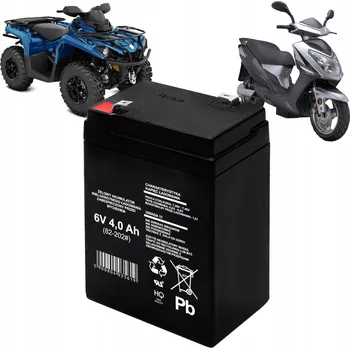 Záložní baterie AKUMULÁTOR BEZÚDRŽBOVÝ GELOVÝ 6V 4Ah UPS ALARM HRAČKY (ROZMĚR 4,5Ah 5Ah)