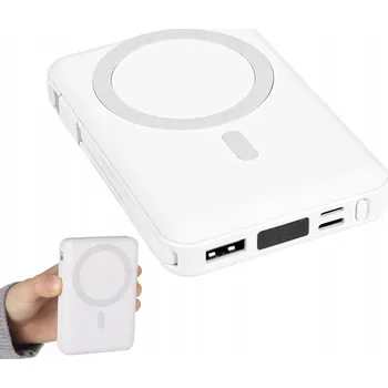 Powerbanka MAGNETICKÁ POWERBANKA S VESTAVĚNÝM KABELEM PRO TELEFON 8000MAH