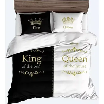 Povlečení TOTÁLNÍ MASAKR CEN ! OBOUSTRANNÉ BAVLNĚNÉ POVLEČENÍ na 1 Postel 140x200/70x90 - KING & QUEEN II. + PROSTĚRADLO ZDARMA !