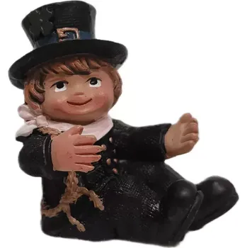 Vánoční dekorace Kominíček pro štěstí 4 x 4 x 3 cm