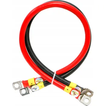 elektrický kabel Sada 2x 200cm kabel LGY 50mm² s oky M8 pro akumulátory, zalisované koncovky