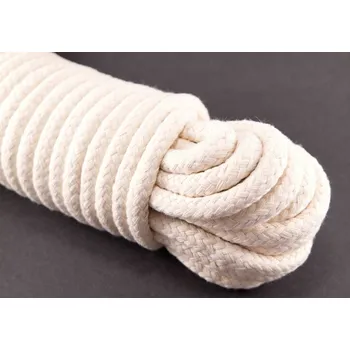 Lany Extra silné bavlněné lano - světlá režná - průměr 1,2 cm