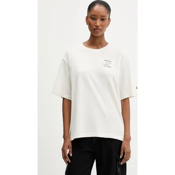 Dámské tričko Bavlněné tričko adidas dámské, béžová barva, KT3275 01X, vel. S