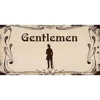 Plechová cedule Ceduľa značka Restrooms gentlemen 30x15cm