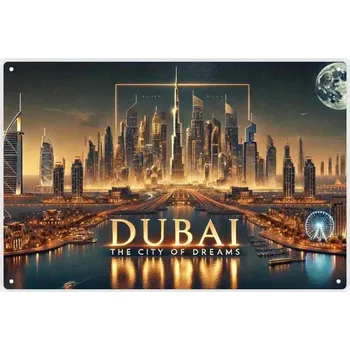 Plechová cedule Cedule Dubai 30cm x 20cm Plechová tabuľa