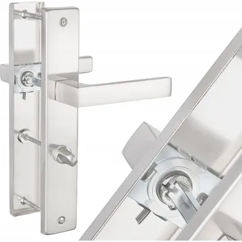 Dveřní kování Interiérová klika Gamar Dlouhá, Štítek s WC zámkem