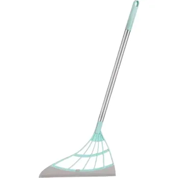 Kuchyňská stěrka Gumová plastová stěrka 25 cm PP + TPR + nerezová ocel Odolná kuchyňská stěrka na čištění skla, dřezu a koupelny s ergonomickou rukojetí zelená