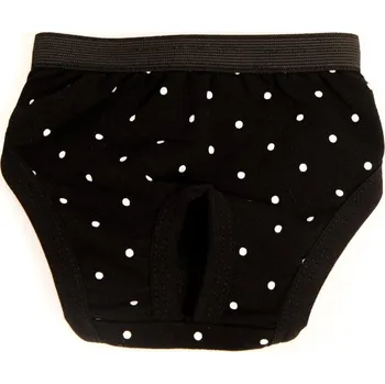 Obleček pro psa Samohýl Exclusive Hárací kalhotky bavlna Dot černé Velikost - cm: 32 cm