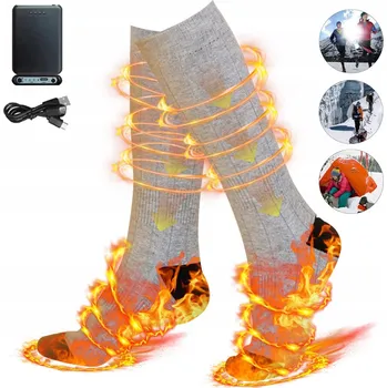 Pánské oblečení VYHŘÍVANÉ PONOŽKY ELEKTRICKÉ TERMO PONOŽKY ZIMNÍ OHŘÍVAČE NA NOHY