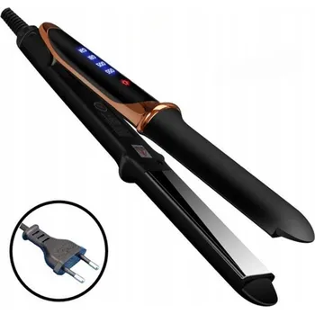 Žehlička na vlasy MINI KERAMICKÁ KULMA 4 TEPLOTY PRO NAROVNÁVÁNÍ VLASŮ ČERNÁ ZÁSUVKA EU