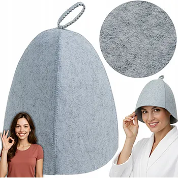 ČEPICE DO SAUNY Z PŘÍRODNÍ PLSTI OCHRANA HLAVY A VLASŮ UNISEX STANDARD