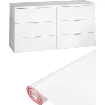 Tapeta Samolepicí dýha DecoMeister bílá matná 45x50 cm