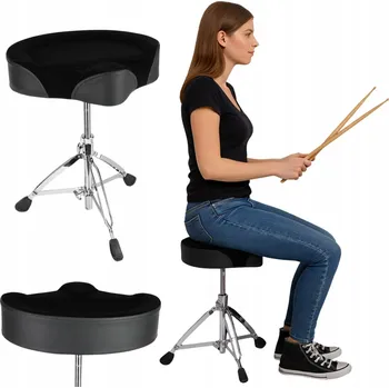 Stolička Bubenícká stolička s motocyklovým sedadlem pro bicí soupravu, bubenická sedačka
