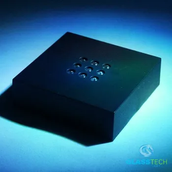 LED panel LED stojánek, modré světlo, na skl. kostky 80 - 120 mm (LED stojánek na nekulaté tvary - čtvercový cca 93 x 93 x 29 mm)