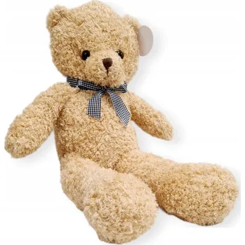 plyšák Plyšák měkký medvídek dárek LUNA béžový s mašlí