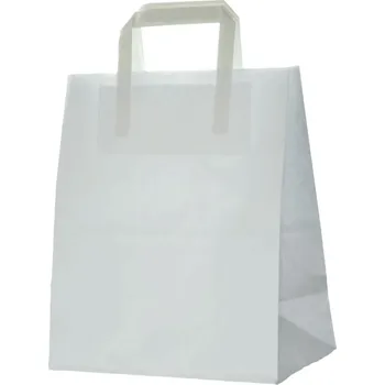 Nákupní taška Papírová taška 30 x 26 cm bílá