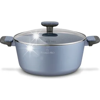 Hrnec HRNEC s indukčním VÍKEM Hliníkový VELKÝ plyn Starke Pro Double 6,6 l 28 cm