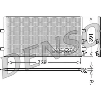 Výparník klimatizace Kondenzátor, klimatizace DENSO DCN10017
