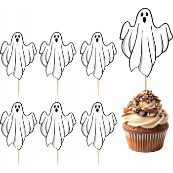 Obraz TOPPER NA DORT A MUFFINY HALLOWEEN DUCHY DÝNĚ KOČKA SADA TOPPERŮ 6ks #67