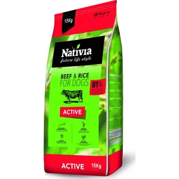 Krmivo pro psa Nativia Active Beef & Rice 15 kg 1 pytel