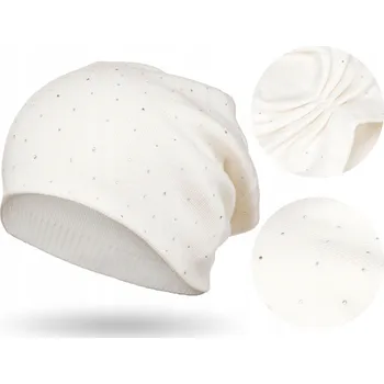 Čepice Čepice PETERSON na zimu, klasický doplněk zdobený krystaly