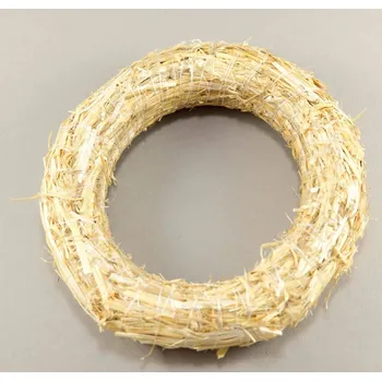 Věnec Věneček k ozdobení - sláma - průměr vnitřní 20 cm / vnější 30 cm