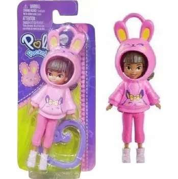 Panenka POLLY POCKET FIGURKA PANENKA PŘÍVĚSEK KRÁLÍČEK MATTEL HRD63