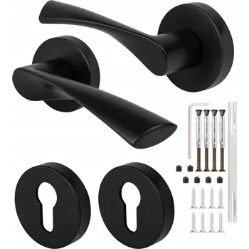 Dveřní kování KLIKA ETNA ČERNÁ MATNÁ LOFT 100% HLINÍK GAMAR KOMPLET VLOŽKA