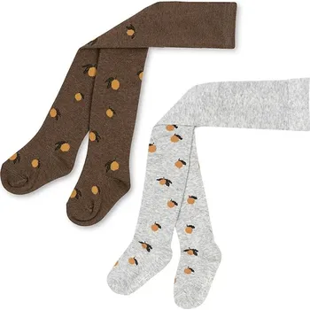 Dětské punčocháče Konges Sløjd 2 PACK JAQUARD TIGHTS LEMON 2-pack KS104174.9BYA šedá 09X, vel. 116-122